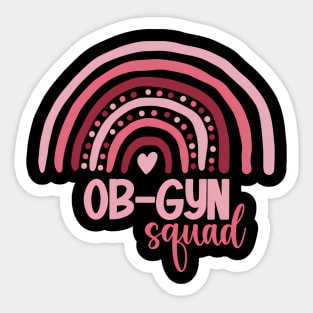 Rainbow Obgyn Squad Obstetrician Gynecologist Nurse Obgyn Sticker